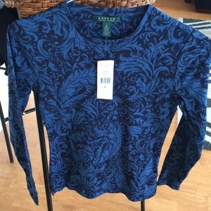 Blue Paisley long sleeve